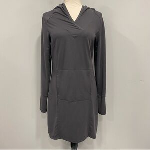 LOLE M Gray Hooded Tunic Lightweight Sweatshirt Dress Outdoor Camping Athleisure